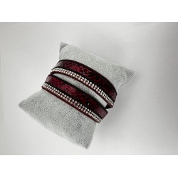 Bordo Desenli Bileklik